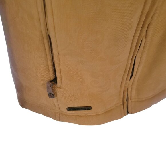 Twist chammara Mustard Yellow Sherpa-Lined Jacket‎ With Zipper Front & Pockets M - Picture 2 of 12